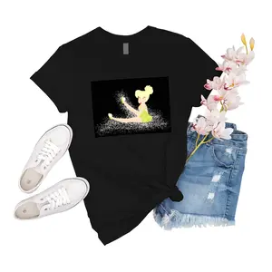 T-Shirt Unisex Tinkerbell Leaf Dress Tinker Bell Art Shirts Tee Novelty Shirt Girl Short Friend Family Big Event Gift For Men