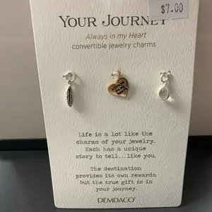 Demdaco Your Journey Charms - Unique Jewelry Charms with Heart Design, Perfect for Personalizing Your Journey