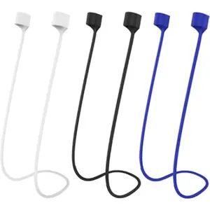 P-HPS09   Airpod Strap,Magnetic Anti-Lost Airpod Neck Strap Lanyard for Airpods pro/2/3 Soft Silicone Airpod Accessories Holder Strap for Running,Fitness,Dancing 3 Pcs(White/Blue/Black)