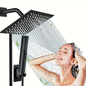 High-Pressure Stainless Steel Shower Set, Includes Handheld Spray Gun, Triple Faucet, Long Hose, No-Drill Mount, Enhance Your Bathing Experience