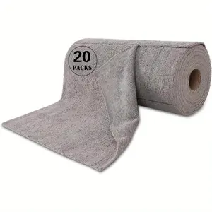 Reusable Microfiber Cleaning Towel Roll, 20pcs Multipurpose Absorbent Car Cleaning Towel, Car Wash Accessories for Car, Kitchen, Glass, Home Cleaning