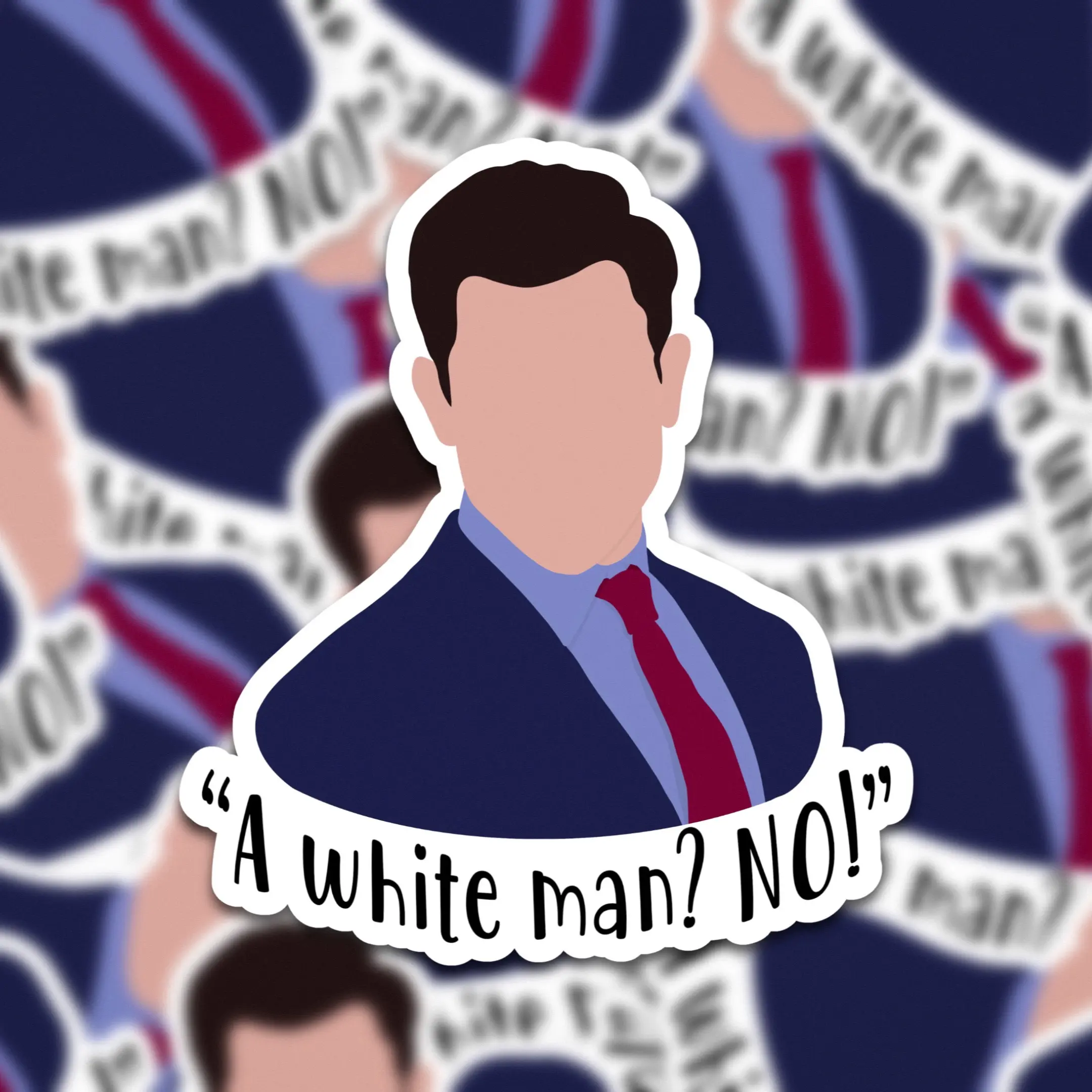 A White Man! No! Schmidt Sticker Schmidtl sticker A White Man! No! Schmidt Sticker Schmidtl sticker