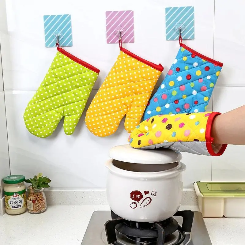 Household Thickened Microwave Oven Oven Insulated Gloves Creative Kitchen Non-Slip Heat-Resistant Anti-Scald Baking Gloves