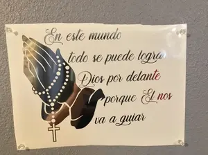 Dios Por Delante Vinyl Decal - Durable Vinyl for Cars & Trucks, 10in x 7.5in, Available in Various Colors, No Warranty