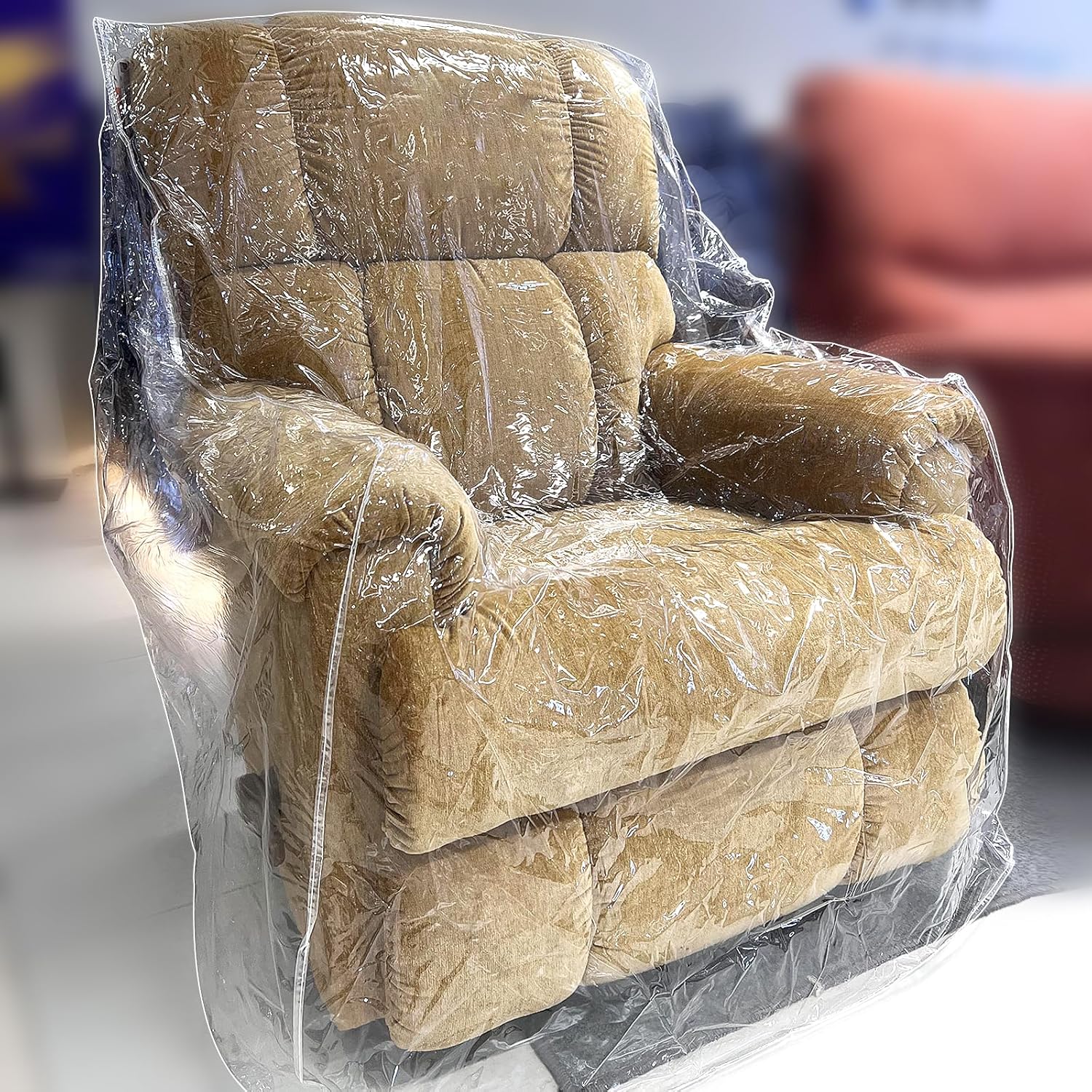 wokire Clear Plastic Recliner/Armchair Chair Covers Protectors, Heavy Duty PVC Waterproof Shield Cover for Large Sofa, Vinyl Furniture Covers for Anti Cat Dog Scratching (1 Pack) Visit the wokire Store