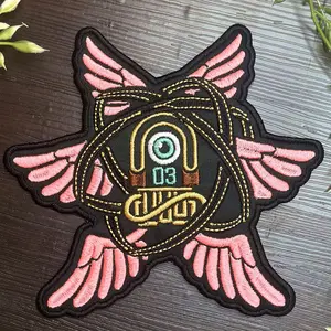 Iron-On Embroidery Patch, "Biblically-Accurate" Megurine Luka VOCALOID Embroidered Patch for Clothing, Jackets, Durable Twill with Premium Polyester Original Embroidered Design