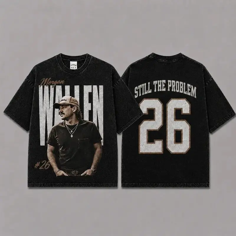 2026Wallen Concert Outfit for Men Washed T Shirt Men Women