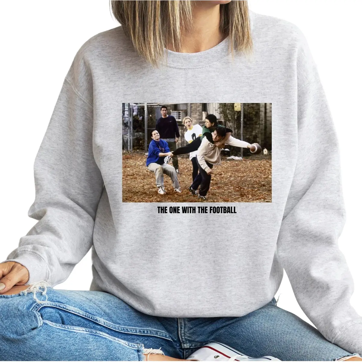Friends Football Sweatshirt, Retro TV Show Pullover, Vintage Graphic Crewneck, Funny Friends Sweater, Gift for Fans