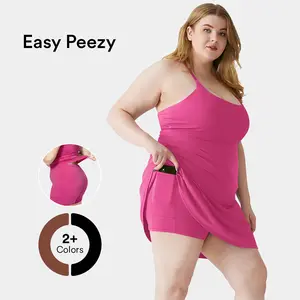 Halara Softlyzero Plush Backless Active Plus Size Dress-Easy Peezy