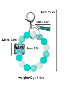 Beautiful Beaded Bracelet Keychain Gift for Grandma, Nana Charm, Multifunctional Hands-Free Key Ring and Bag Decoration, Keychain for Bags, 2026 Premium Gift