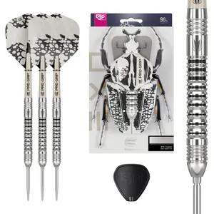 TARGET Darts EXO Edition 90% Tungsten Steel Tip Darts Set – Steel Point Dart Sets, Swiss Point Darts with Pro Grip Shafts and No.6 Flights, SP Tool Included | Professional Dart Sets