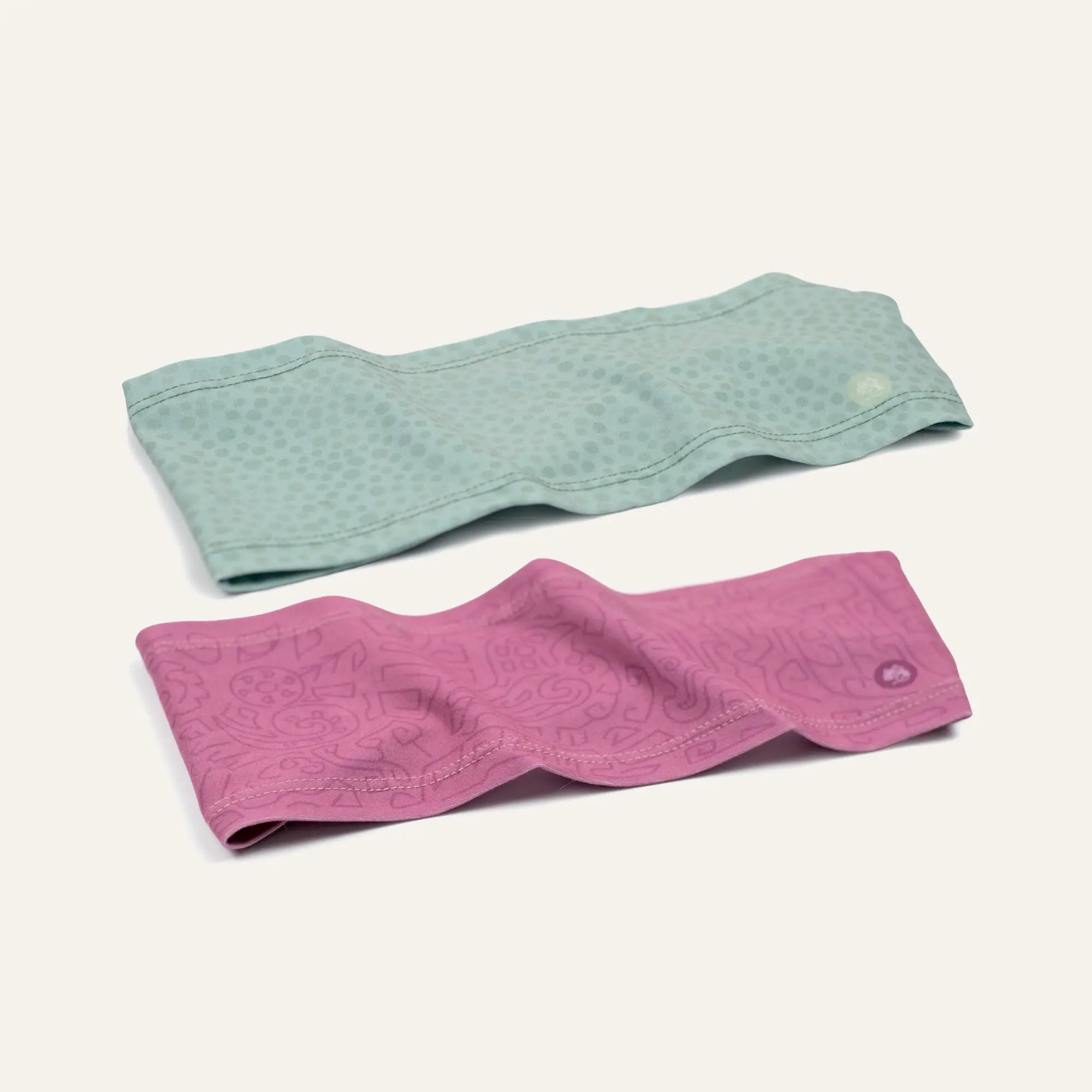 Sweatband Headband 2 Pack | Totem Pink & Moss Green