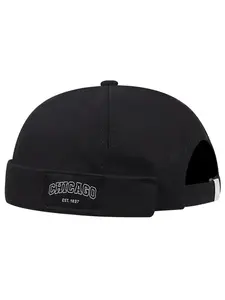 Letter Label Docker Hat, Casual Outdoor Sports Docker Cap for Men & Women, Daily Landlord Cap