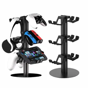 Universal Controller Headset Holder Stand for Ps5 Xbox Switch, Anti-Slip Protection Pad, Game Controller Organizer Rack Console Accessories