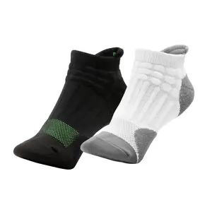 RunTechnology® Performance Ankle Sock Set - Black & White