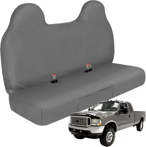Front Bench Seat Cover Compatible with 1999-2007 Ford F250/F350/F450/F550 Work Truck with Front Solid Bench Seat, 600D Oxford Cloth Heavy Duty Waterproof Non-Slip Custom-fit Front Bench Seat Cover
