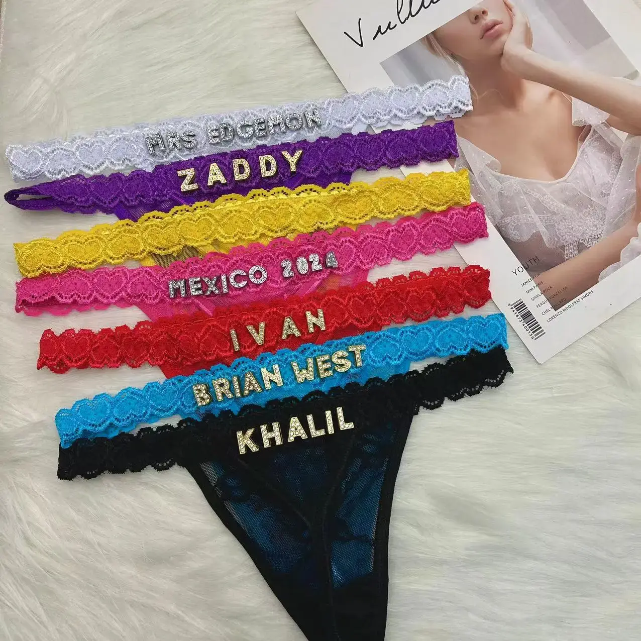 Women's Personalized Print Bikini Jewelry Gift for Ladies