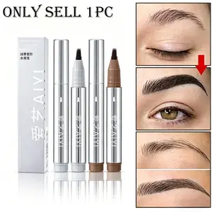 Long Wear Fork Tip Eyebrow Pen Even Ink Flow Smooth Strokes Natural 3D Brow Shape Fill Temple and Hairline Gap