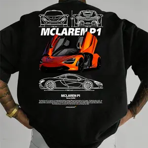 McLaren P1 Supercar Graphic T-Shirt, Automotive Culture Trend, captures the mechanical aesthetics and design details of supercars. Suitable for men, women, mothers, and friends, featuring a couple's style, stylish and relaxed, youthful and energetic, perf