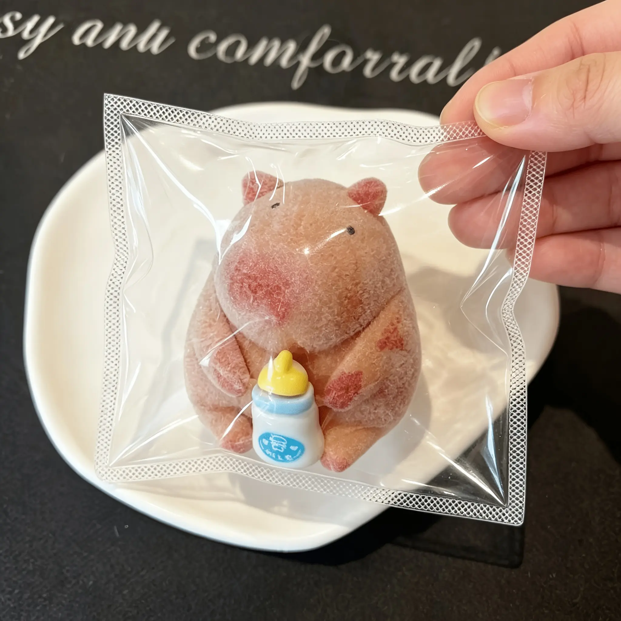 Cute Capybara Squeeze Toy: Capybara Tab Soft Rubber Relax Toy, FUFU Soft Rubber Decompression Ball, Sensory Squeeze Ball Relax Toy. Party Favors, Classroom Rewards and Easter Basket Stuffers for Children Aged 2 and Above (plush Version)a, Squishy Capybara