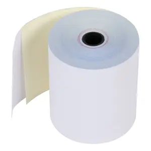 3" x 90' 2-Ply Bond White and Canary POS Cash Register Carbonless Paper Roll