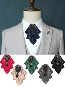 Handmade Solid Color Sparkling Diamond Tie, Party Essential for Business, Suits, and Daily Life, All Seasons Use, Black Tie