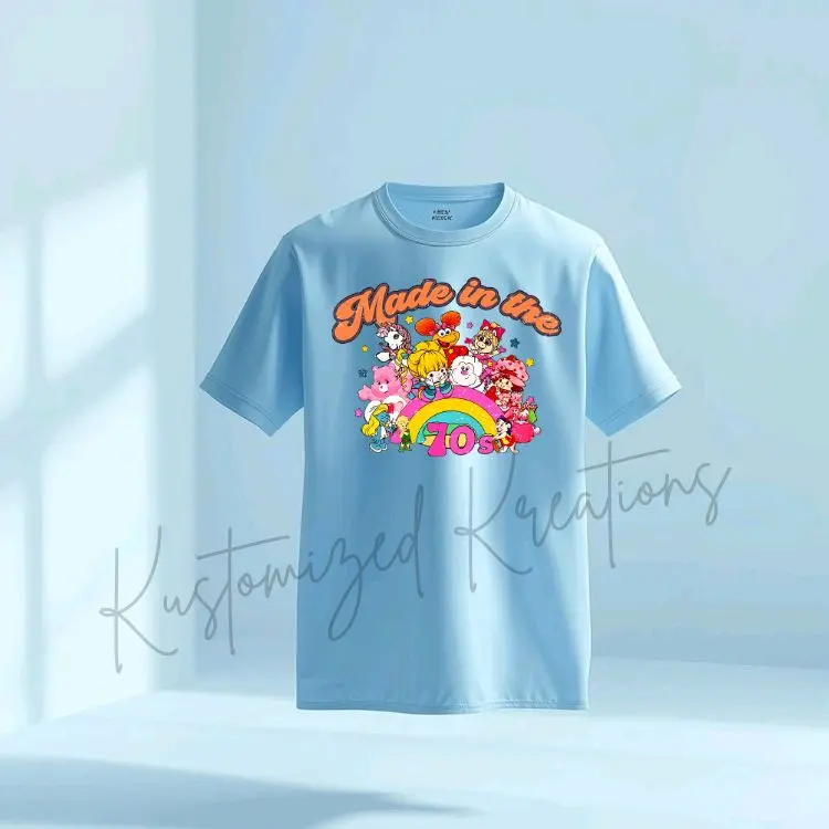 Made In The 70s 70's • T-shirt Tee Shirt Comfortable Unisex Top Skull Cute 70s Baby 1970 Sublimation Stylish Casual
