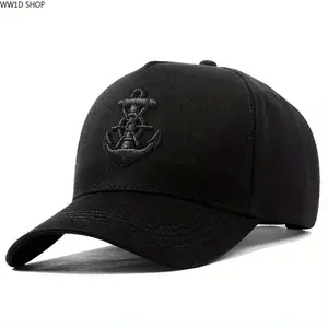 Unisex Anchor Embroidered Baseball Cap for Outdoor Sports and Travel, Adjustable Sun Protection Hat for Beach, Casual Spring and Autumn Wear