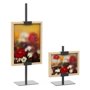 Tabletop Picture Frame Stand,Heavy Metal Base Adjustable Size Table Easels for Display,Picture Frame Holder Art Display Stand for Signs, Canvas