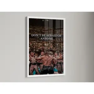 Mike Tyson Motivational Poster – "Don't Be Afraid Of Anyone" Boxing Wall Art, Iconic Iron Mike Print for Gyms, Offices & Sports Rooms.Stand Up Against Bullying