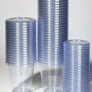 with lid Clear Plastic Cups Bulk Pack of 100-1000 Disposable Party Supplies for Events and Gatherings
