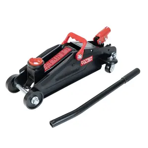 Hyper Tough T82011W 2 Ton Trolley Jack, Black Hydraulic Floor Jack for Sedans and Coupes, Heavy Duty Steel Construction with Smooth Rolling Wheels for Tire Changes, Vehicle Maintenance and Garage Repairs