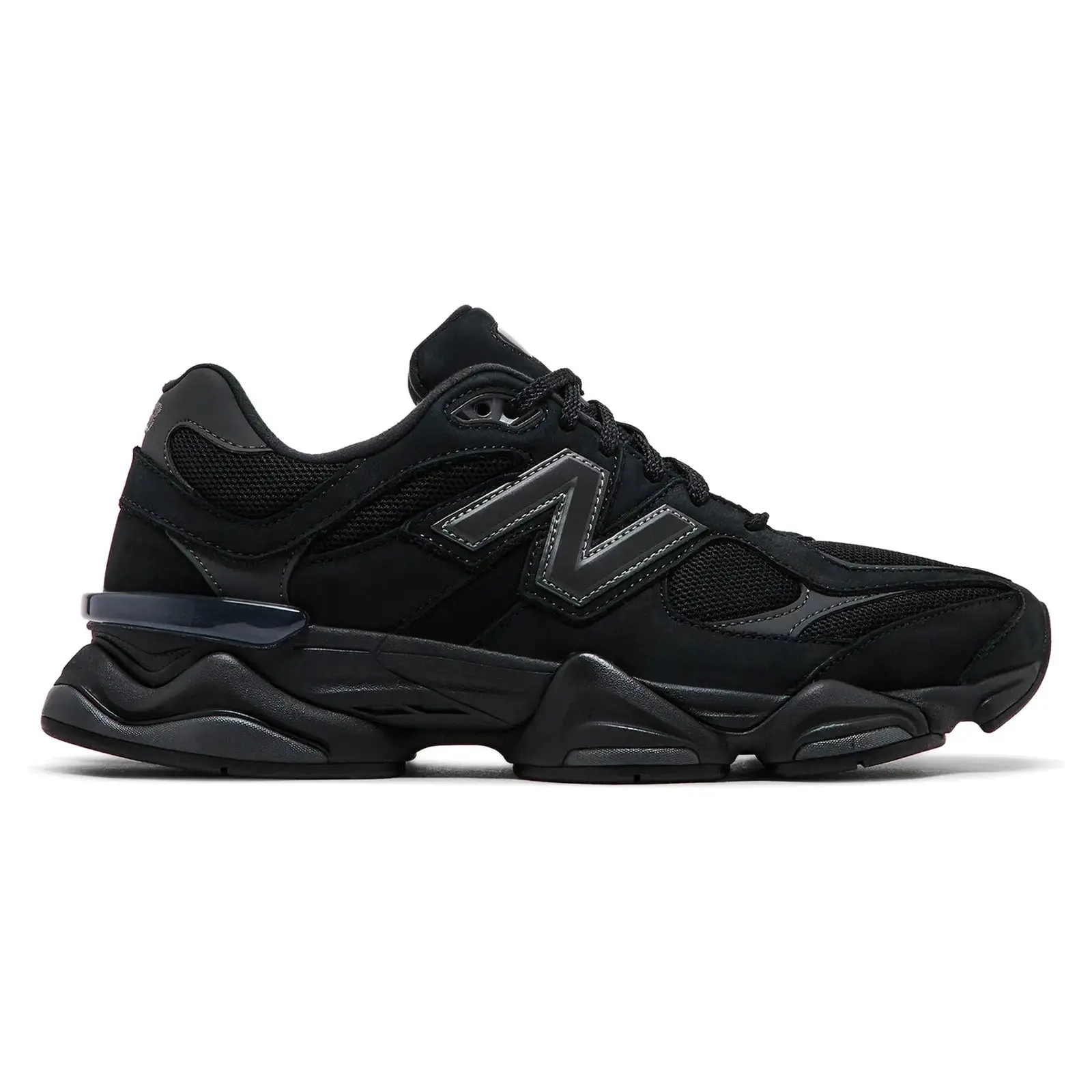 New Balance 9060 "Black Cat" Unisex Chunky Athletic Trainer in Black Cement for Casual Walking, Brand New & Original - U9060ZGE, New Balances 9060S