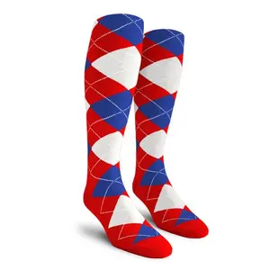 Golf Knickers Colorful Knee High Argyle Cotton Socks For Men Women and Youth (5A-5Z)