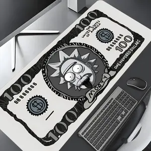 Spoofed Dollar Pattern Large Mouse Pad, 1 Count Aesthetic Desktop Decoration Protection Pad, Non-slip Lock Edge Work Pad, Suitable for Laptop, Desktop Computer Games