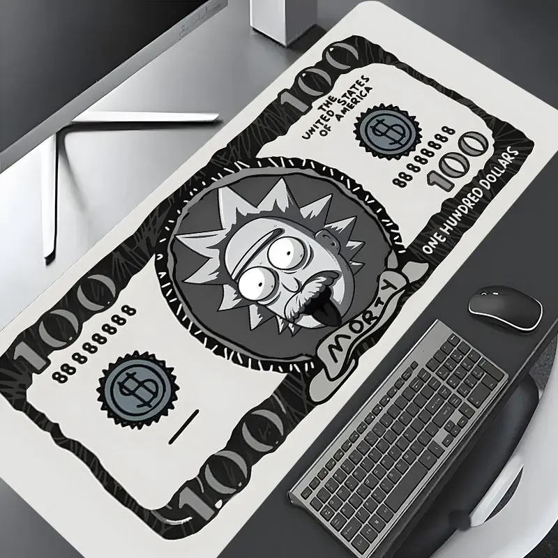 Spoofed Dollar Pattern Large Mouse Pad, 1 Count Aesthetic Desktop Decoration Protection Pad, Non-slip Lock Edge Work Pad, Gaming Desk Accessory, Suitable for Laptop, Desktop Computer Games
