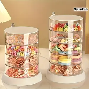 Multi-Layer Jewelry Storage Box, 360 Degree Rotating Makeup Organizer, Creative Desktop Display Rack, Cosmetic & Accessory Holder, Durable Storage Organizer, Modern Storage Organizer, Makeup Organiser