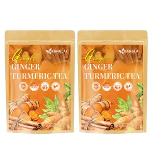 kanglai Ginger Turmeric Cinnamon Herbal Tea Warm & Comforting Daily Herbal Blend 120 cups （240g）