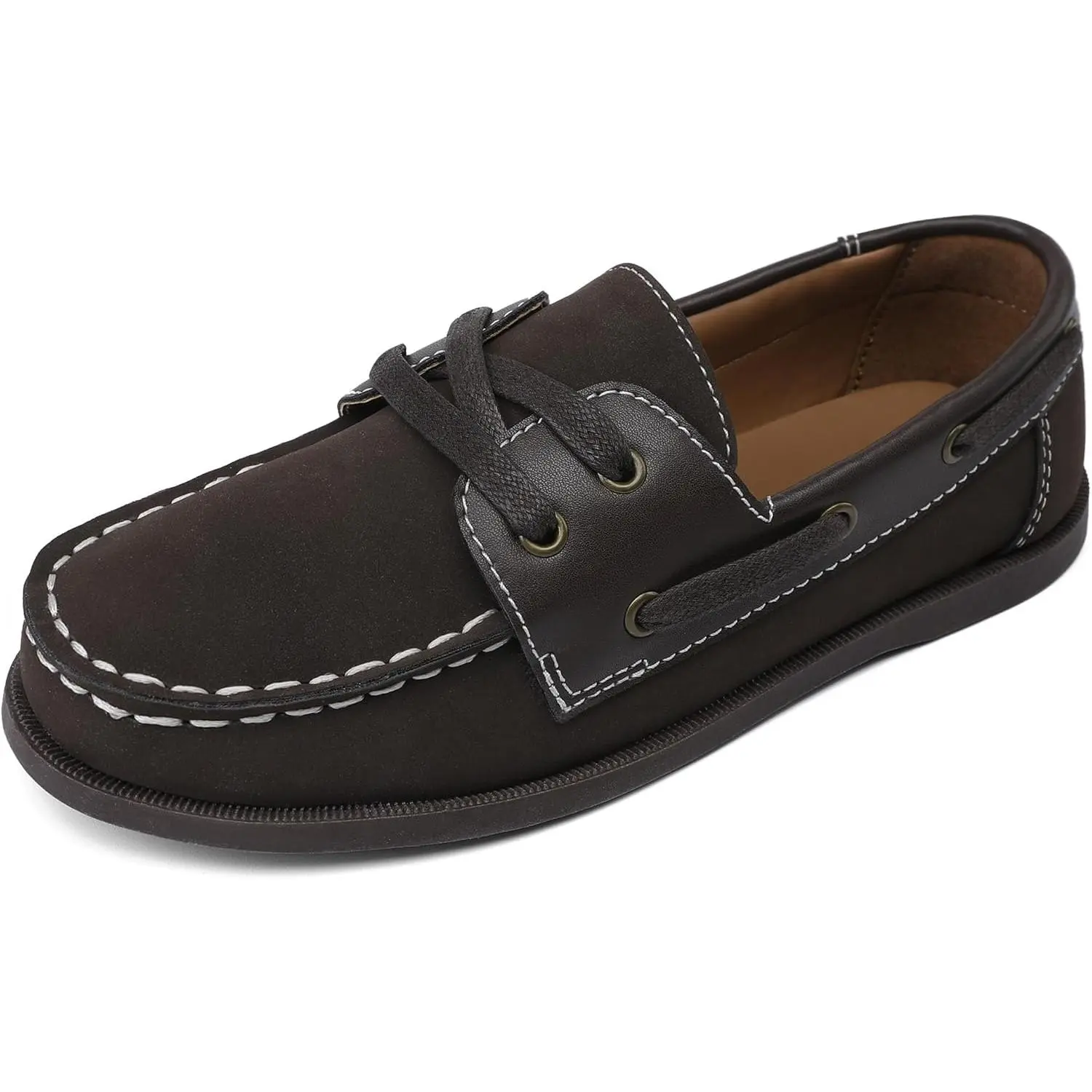 SHOESLOCKER Boys' Classic Slip-On Loafers - Round Toe, Synthetic Material, All Season, No Heel, Everyday Shoes, Dress Shoe, Toddler Fit, Easy On/Off Flats for Toddler to Big Kid, Casual, Uninhibited Design