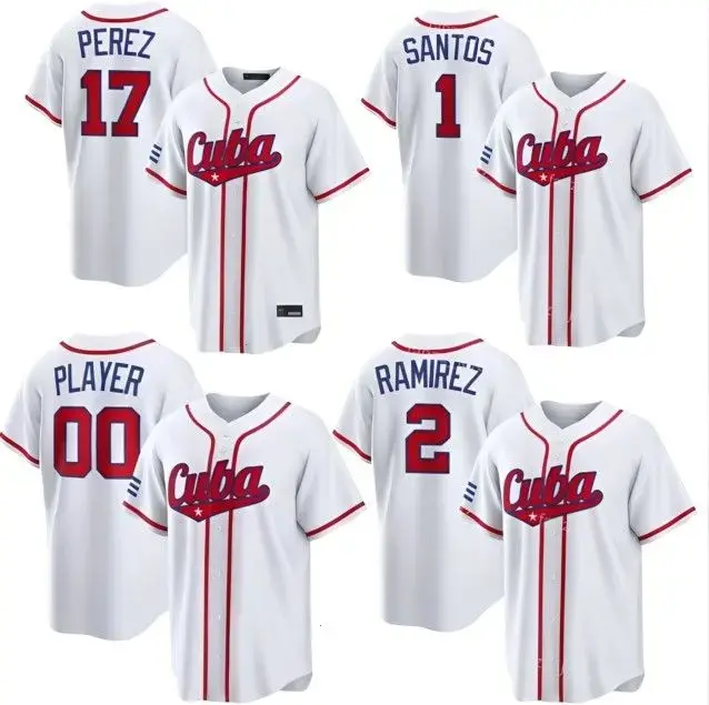 Full Print Cuba WBC26 Baseball Jersey Jersey, Vintage Casual Baseball Jersey Shirt for Men & Women, Baseball Jersey Style