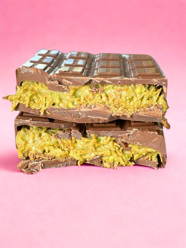 Chocbox Dubai Chocolate Pistachio Knafeh Stuffed Chocolate Bar Kit With Reusable Chocolate Bar Mold