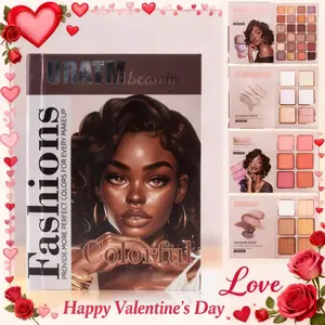 Valentine's Day Gift 60 Color Pop Eyeshadow Palette, URATM Eye Shadow Palettes for Women, Glitter Eyeshadow Palette, 5-IN-1 Makeup Palette Kit with Eyeshadow, Lip Gloss, Highlighte, Blush and Contour Palette