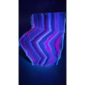 Black Rose Fluorite Polished UV Slab – Kharan, Pakistan – 1.25 lbs