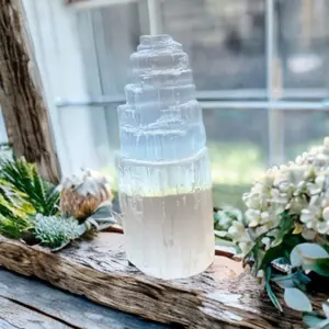 Natural Genuine Selenite crystal towers, 2 size options small and large, home decor, healing protective healing crystal Selenite positive energies dispels negative energy gift