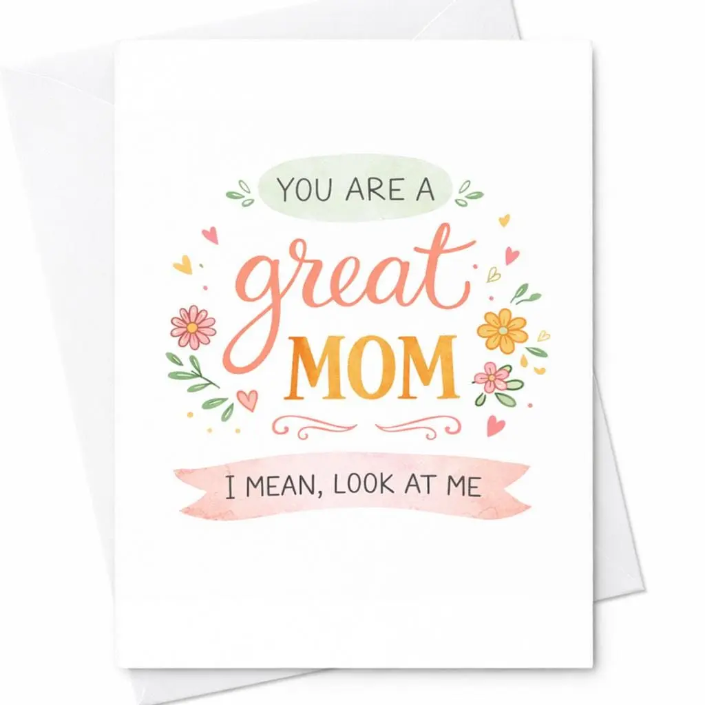 You Are A Great Mom I Mean Look At Me