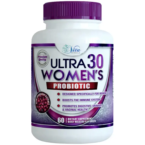 Probiotics For Women With Digestive Enzymes Prebiotics Cranberry & Goldenrod For Urinary & Gut Health 30 Billion CFU Womens Probiotic Bloating Relief Multi Enzyme Pro PH Balance Vegan Gluten Free 60ct