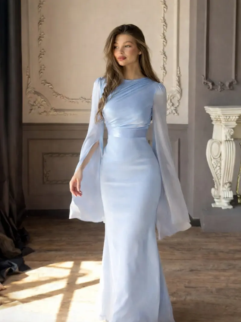 long sleeve blue dress wedding guest - TikTok Shop long sleeve blue dress wedding guest - TikTok Shop