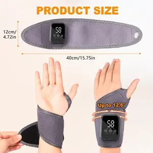 Wrist heating pad with vibration function, three heat and vibration modes to choose from, USB rechargeable wrist and hand massager, automatic shut-off, suitable for adults and a thoughtful gift for holidays.