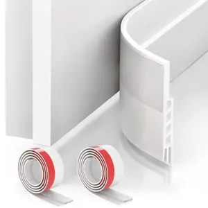 Self-Adhesive Silicone Door & Window Seal Strip, Waterproof Soundproof Cold-Resistant, Door Gap Weather Stripping, Door Bottom Draft Stopper