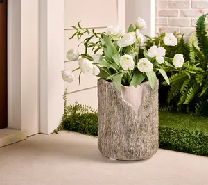 Martha Stewart Medium Faux Bois Planter